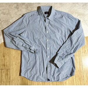 UNTUCKit Shirt Mens Medium Regular Wrinkle Free Performance Blue/green Check